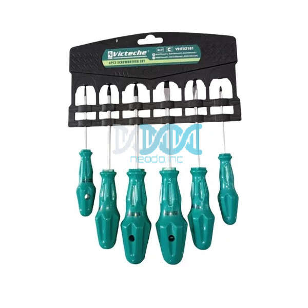 6 Piece Screwdriver Set Philips/Flat