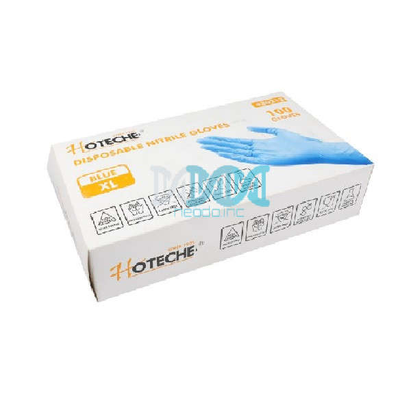 Hoteche Disposable Nitrile Gloves 100 Gloves - Extra Large Size