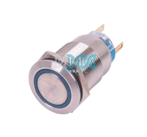On/Off  Water Proof Switch Metal Blue Led 12V