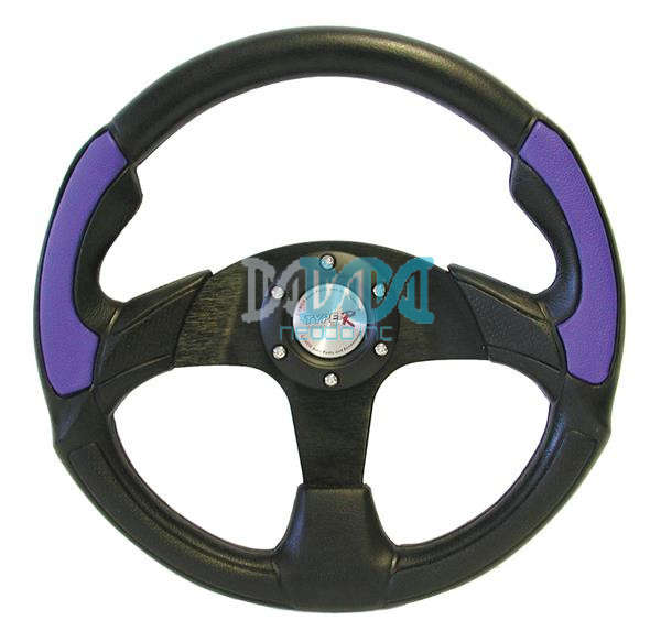 350mm Polyeurathane - Pvc Steering Wheel  Blue