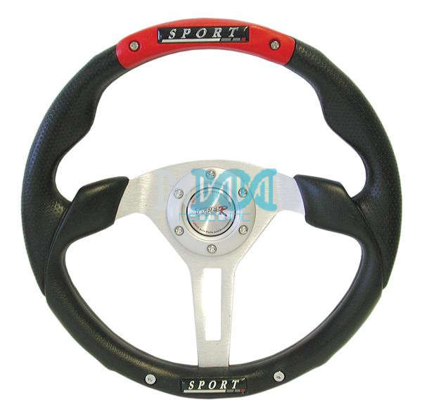 350mm Pvc Steering Wheel - Red