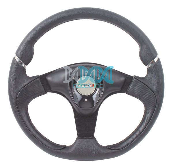 350mm Pvc Steering Wheel - Black
