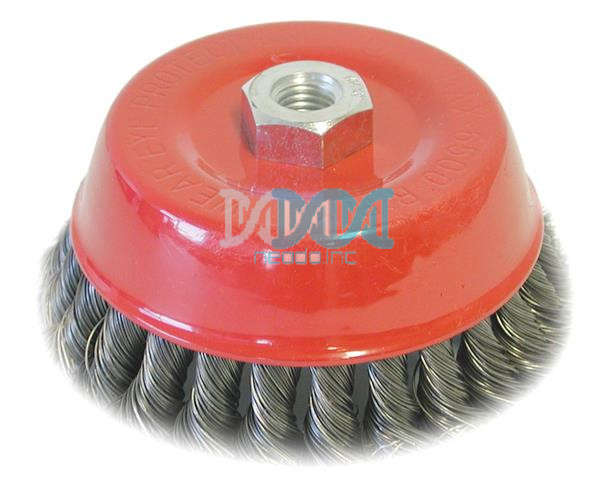 Cup Brush Knotted 125mm M14X2