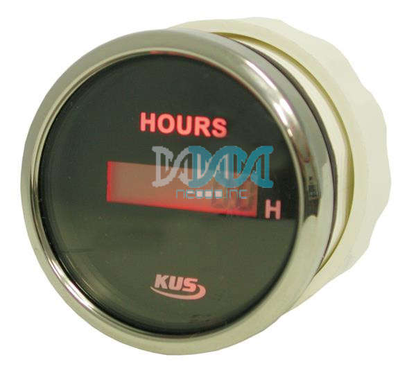 Digital Hourmeter 52mm Black