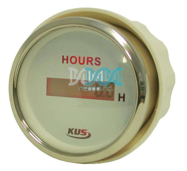 Digital Hourmeter 52mm White