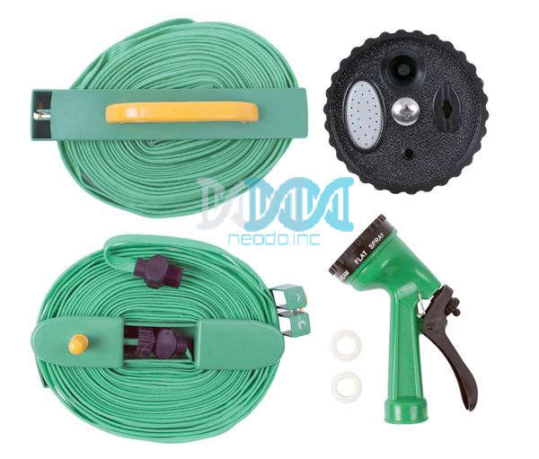 Garden Hose 10M Flat With Fittings/Re