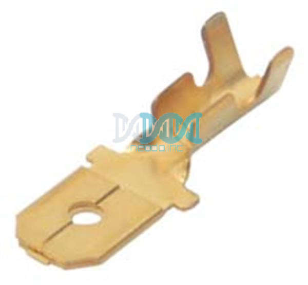 Plain Brass Male Terminal 6 3mm10 Pieces