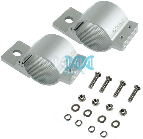 Spot Light Bracket Set 49-54mm Silver