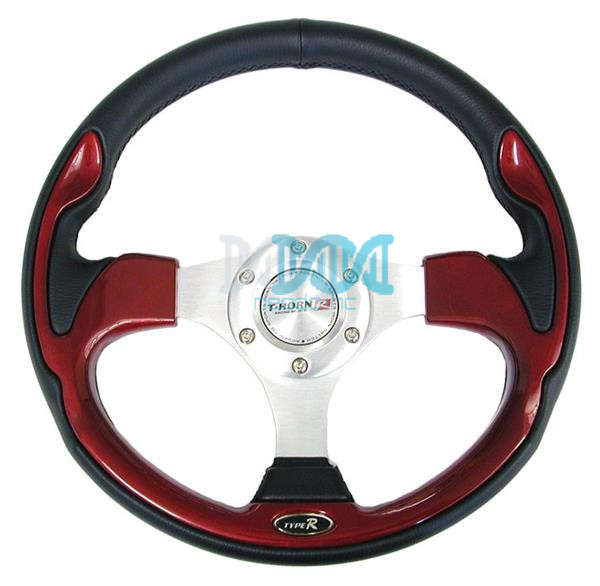 Pvc Steering Wheel Red
