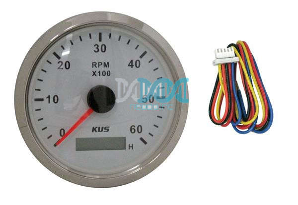 Tacho Meter 6000Rpm Inboard Motor 12/24V