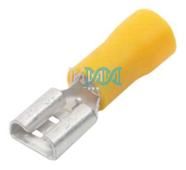 Yellow Female Terminal 6.3mm100 Pieces