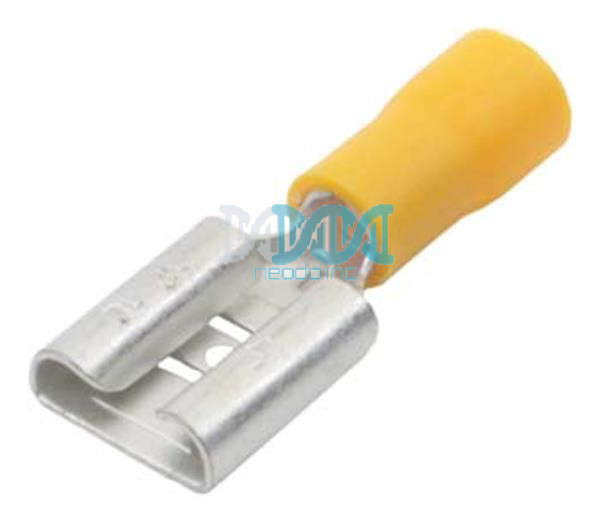 Yellow Female Terminal 9.3mm100 Pieces