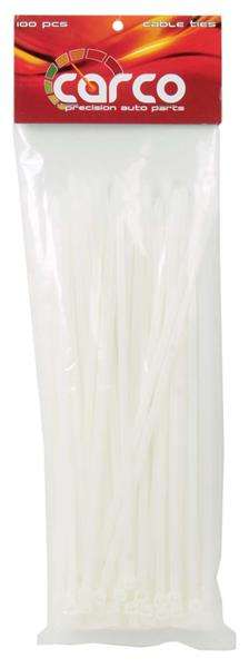 Cable Tie White 3.6X180mm Per100