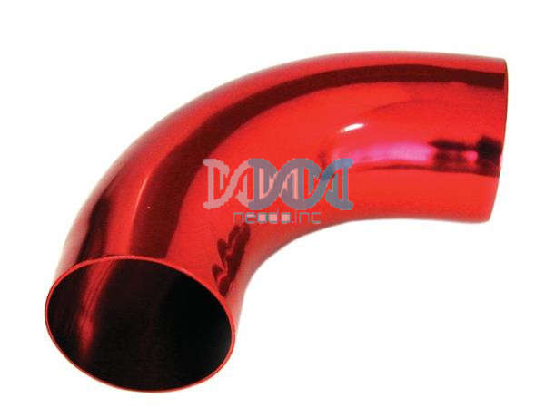 Induction Pipe 90 Degree - 76mm Red
