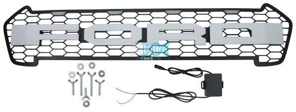 Grille With White Letters With Led Ford Ranger 2015