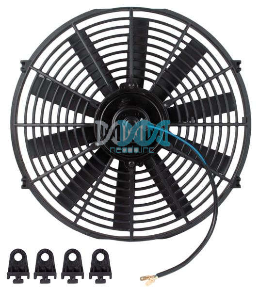 14 Inch(355mm) Universal 12V Radiator Fan 2Pins No Plug