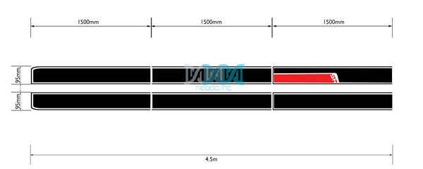 Racing Strips Black 20cmx4.5M