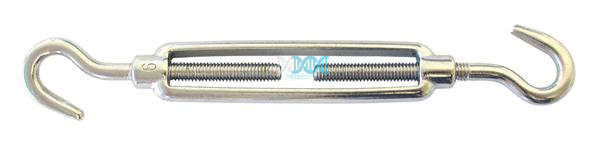 Frame Turnbuckle Hook-Hook 6mm 316 Stainless Steel