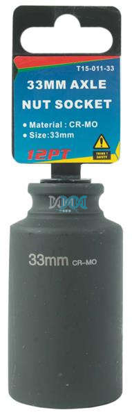 Heavy Duty Axle Socket 1/2 Inch Drive 33mm 12 Point