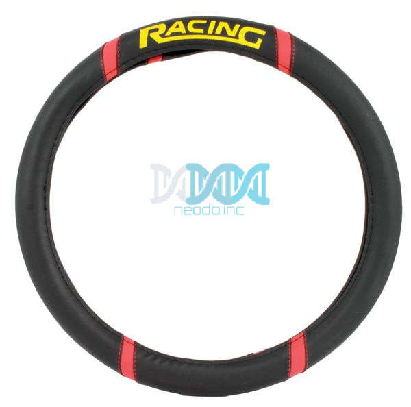 Steering Cover Polyeurathane  Racing Black/Red