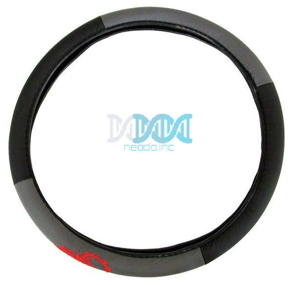 Dragon Steering Wheel  Cover Grey