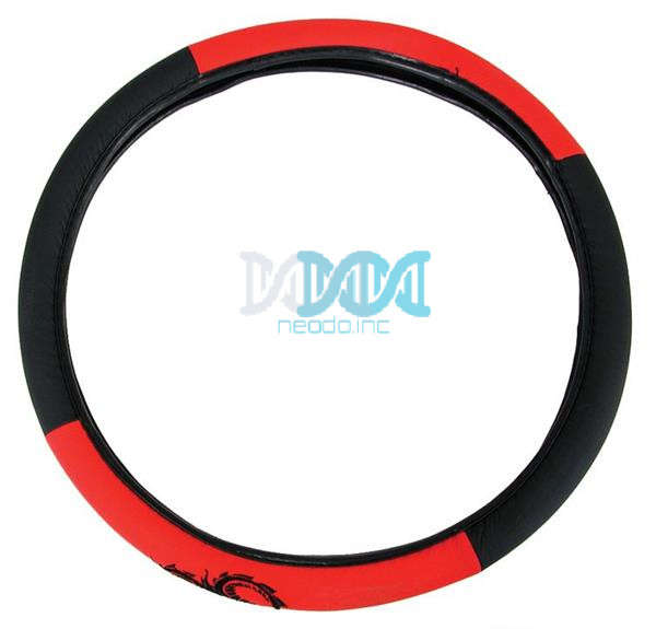 Steering Wheel Cover With Dragon Red
