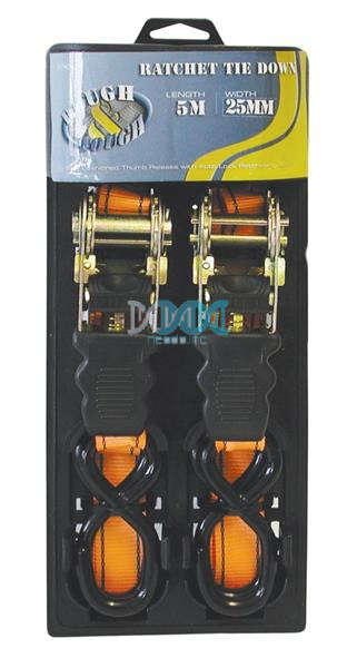 Ratchet Tie Down 2  Piece 5Mx25mm 1500