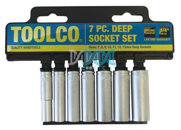 Tube Sockets7 Piece 1/4Dr.6Pt