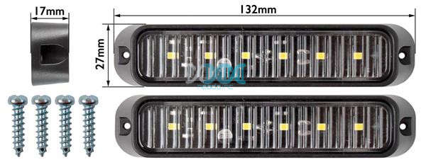 Led Marker Lamp 6Leds Clear 10-30V