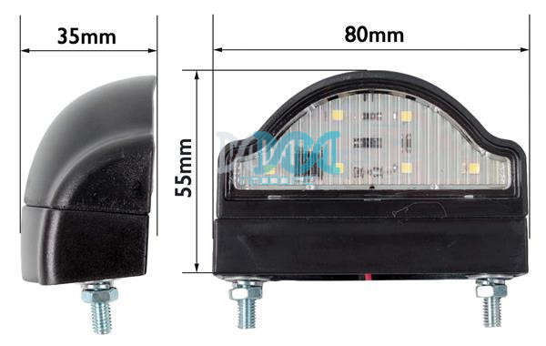 Number Plate Lamp Led 6 Piece 10-30V