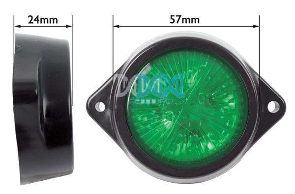 Led Marker Lamp Green 4Led 10-30V