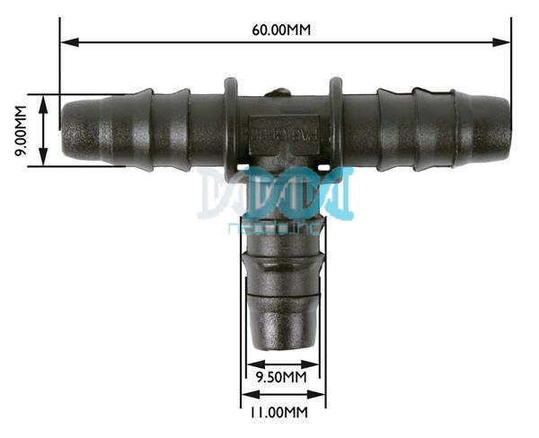 10mm Water T-Piece - 10 Pieces Per Pack.