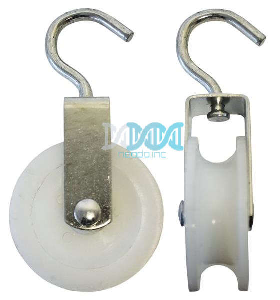 Single Polyeurathane Pulley 60mm Galvanized Nylon Wheel
