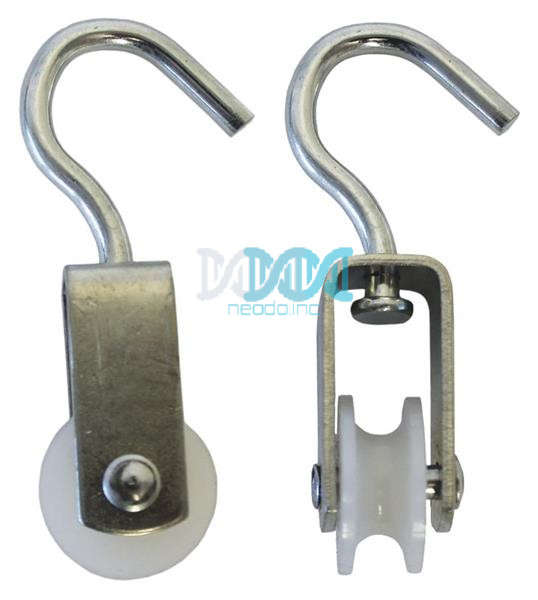 Single Polyeurathane Pulley 25mm Galvanized Nylon Wheel