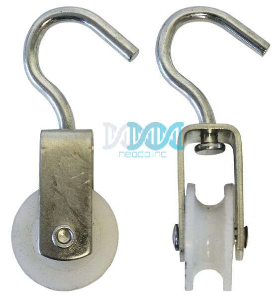 Single Polyeurathane Pulley 35mm Galvanized Nylon Wheel