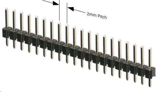 2mm Pitch Header Pin Male 40x1 -  Breakaway
