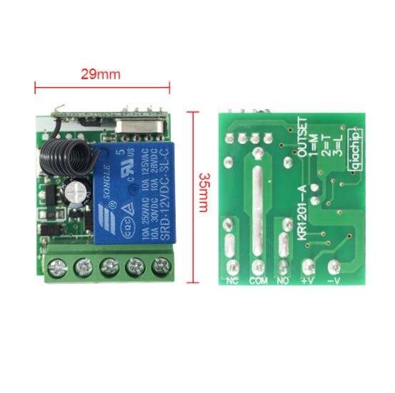 1 Channel 12V 433MHz Wireless Relay Module