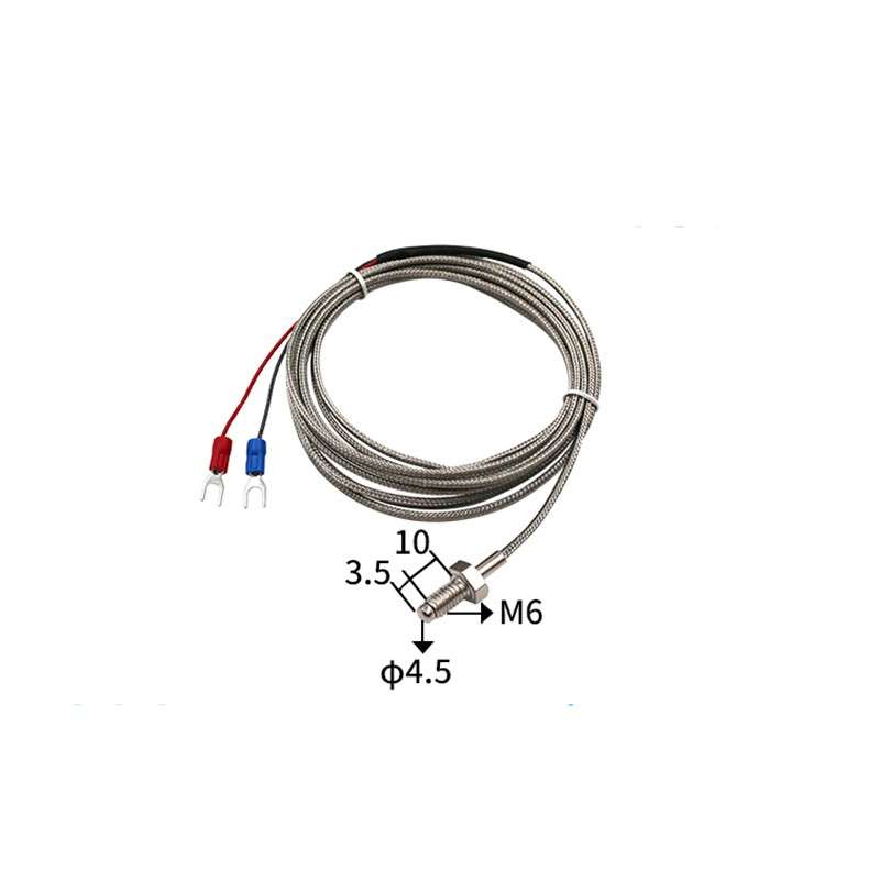 M6 K-Type Thermocouple Temperature Sensor with 1m Metal Cable