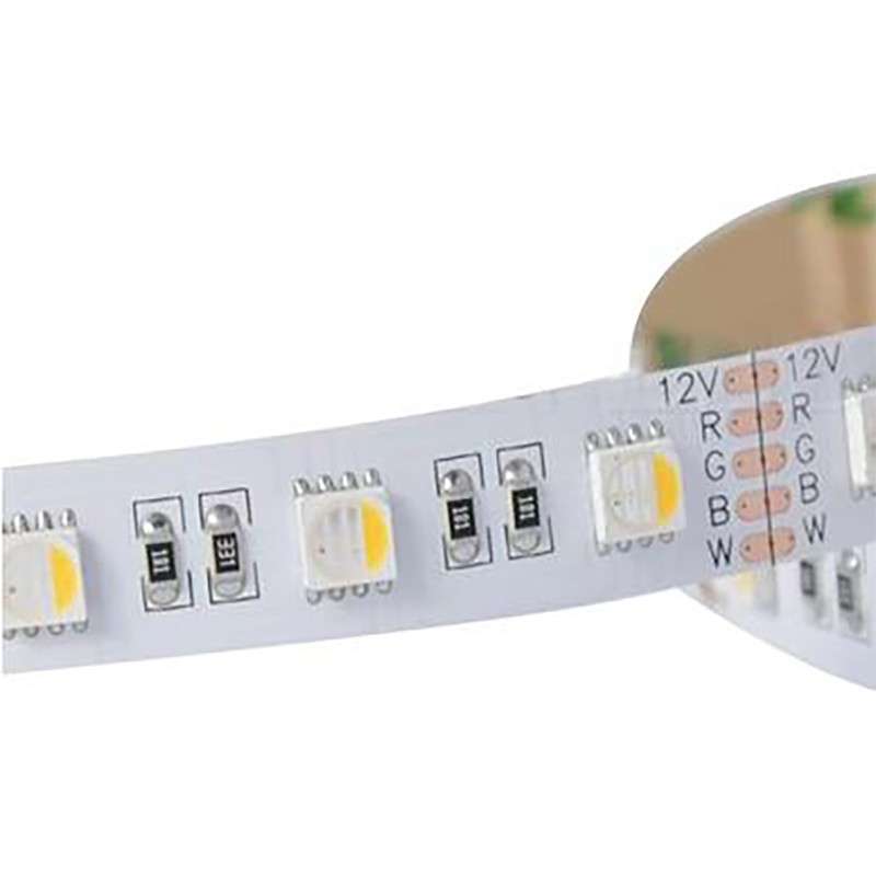 60LEDs-M RGBWW Warm White IP20 LED Strip  12V DC, Non-Waterproof, 5M Reel