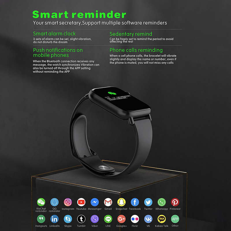 Smart Watch Heart Rate Monitor Tracker Fitness Sports Watch QS19