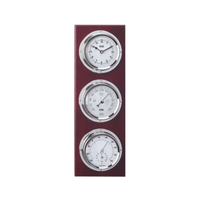 ANVI 30.3945 Chrome & Dark Wood Barometer