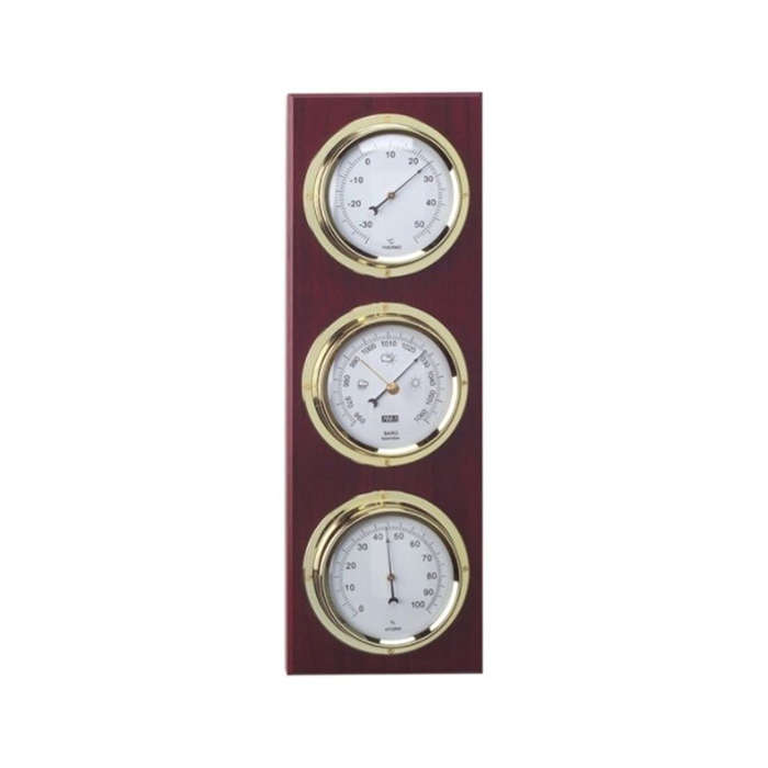 ANVI 30.3915 Brass & Dark Wood Barometer