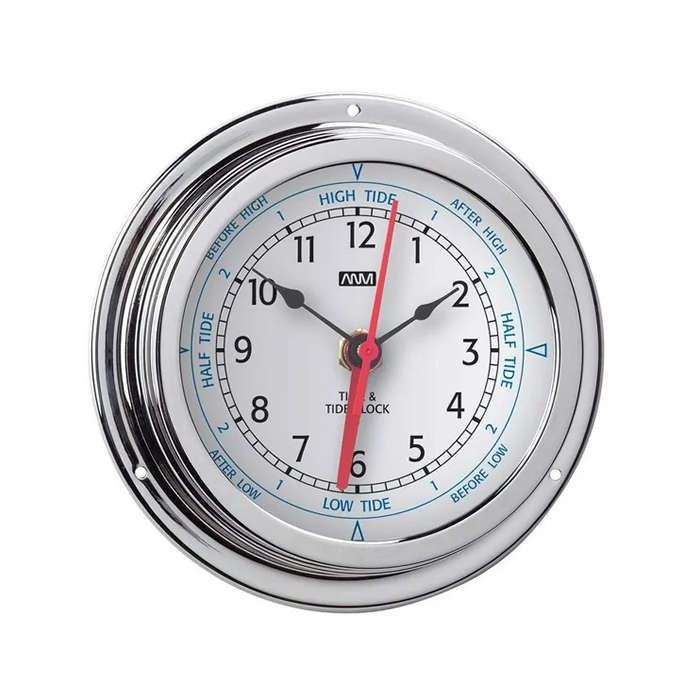 ANVI 32.0755 Time and Tide Clock - Polished Brass & Chromed