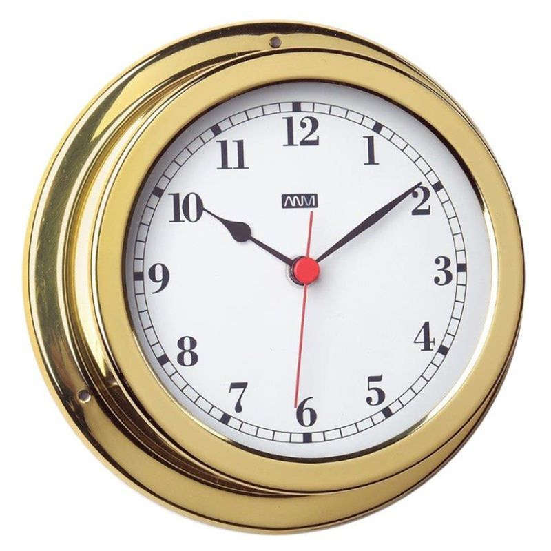 ANVI 32.0386 Clock  Polished Brass & Lacquered