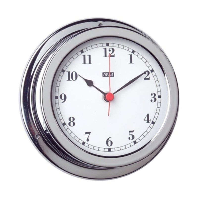 ANVI 32.0471 Clock  Polished Brass and Chromed