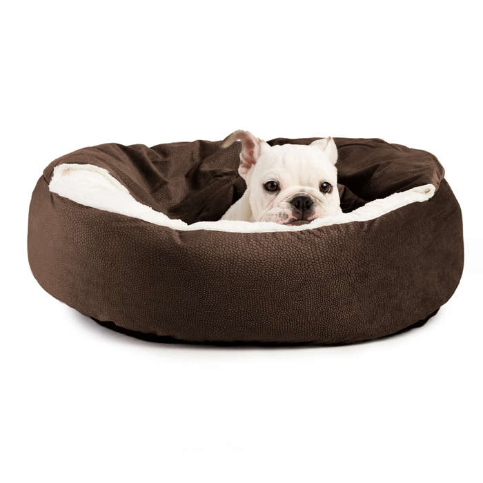 Cozy Cuddler Ilan Dog & Cat Bed Dark Chocolate - Small