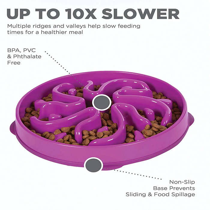 Outward Hound Fun Feeder Purple Large