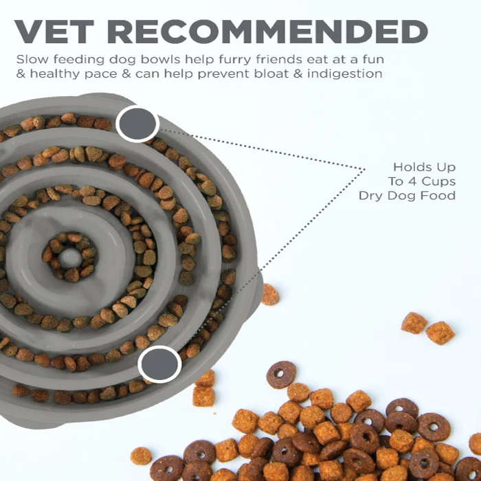 Outward Hound Fun Feeder Grey Large