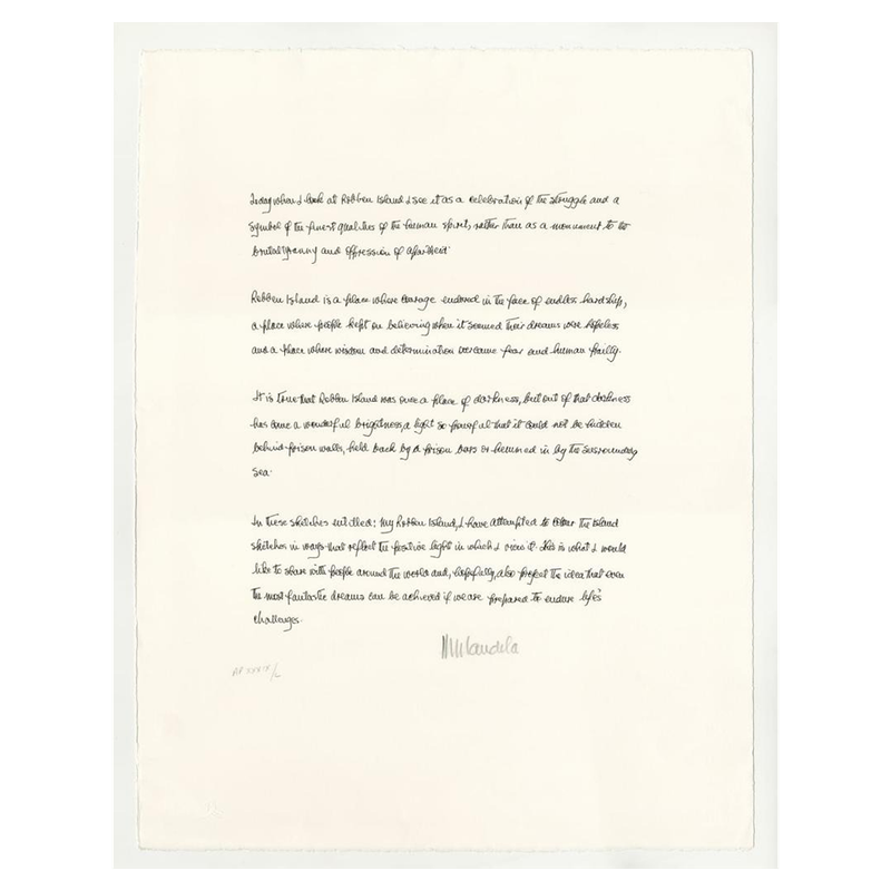 Mandela Lithograph - Robben Island Series I AP (Artist Proof Set)
