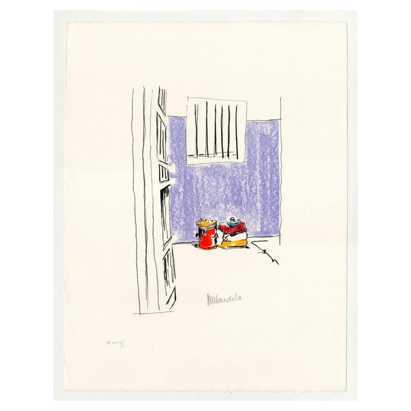 Mandela Lithograph - Robben Island Series I AP (Artist Proof Set)